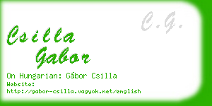 csilla gabor business card